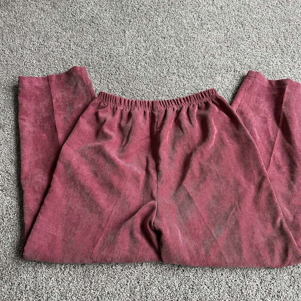 AMERICAN SWEETHEART Women's Size 14 Mauve Elastic Waist Corduroy Pull On Pants - Picture 3 of 8